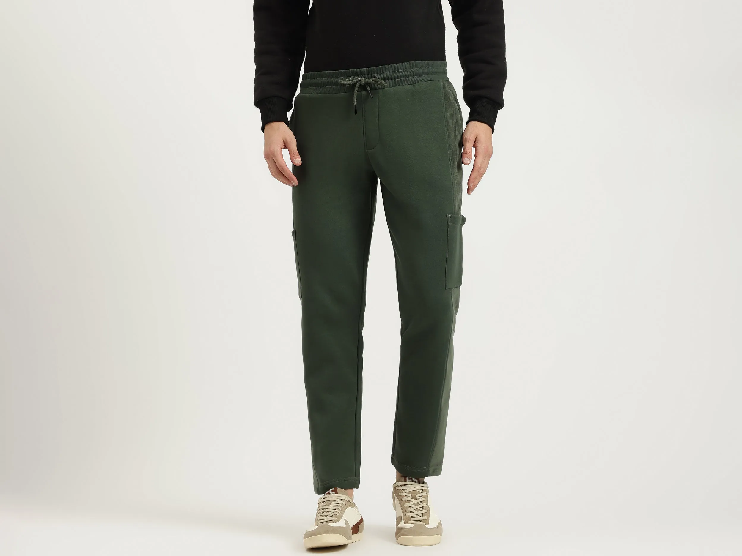 Solid Regular Fit Trackpants