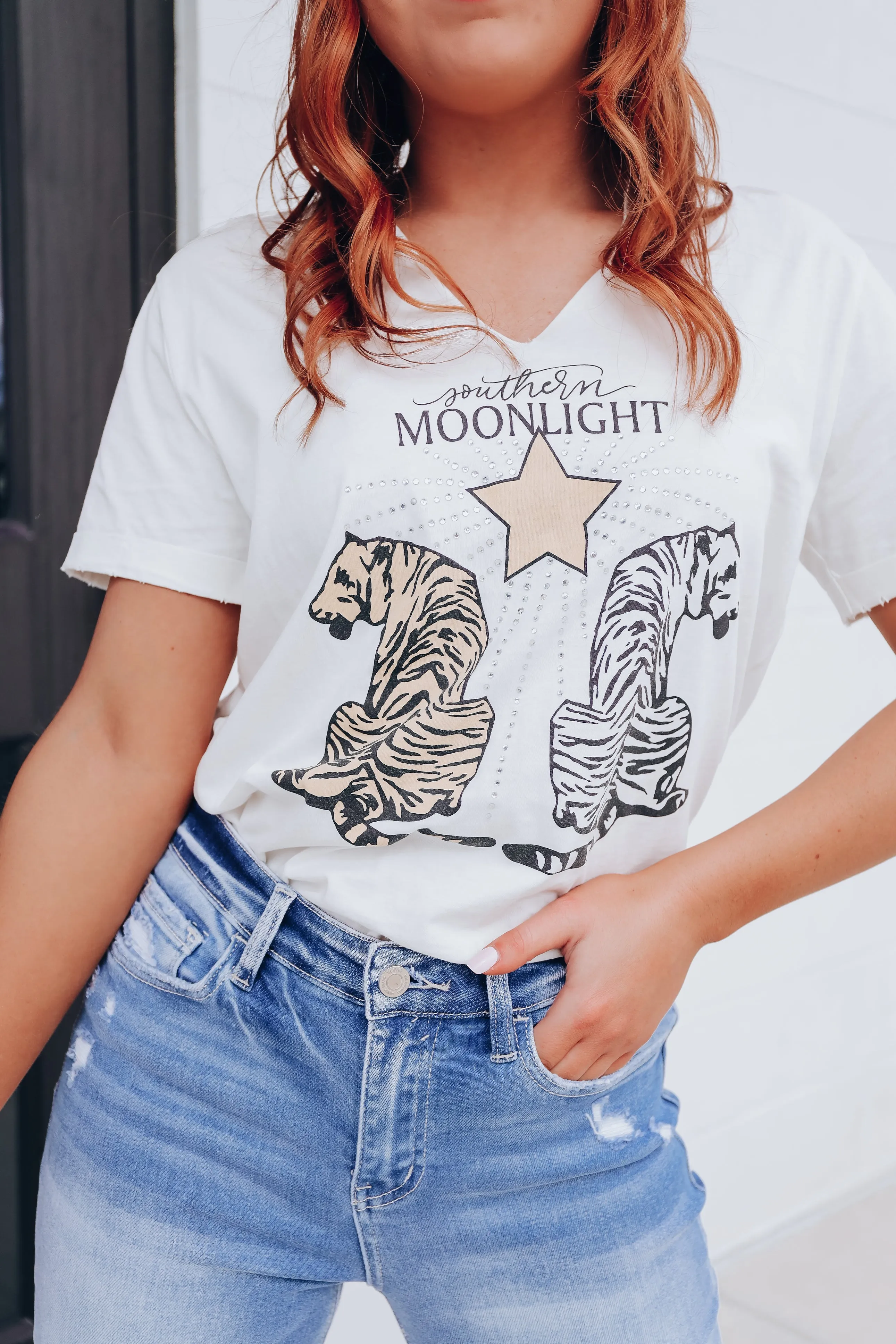 Southern Moonlight Tiger Graphic Tee