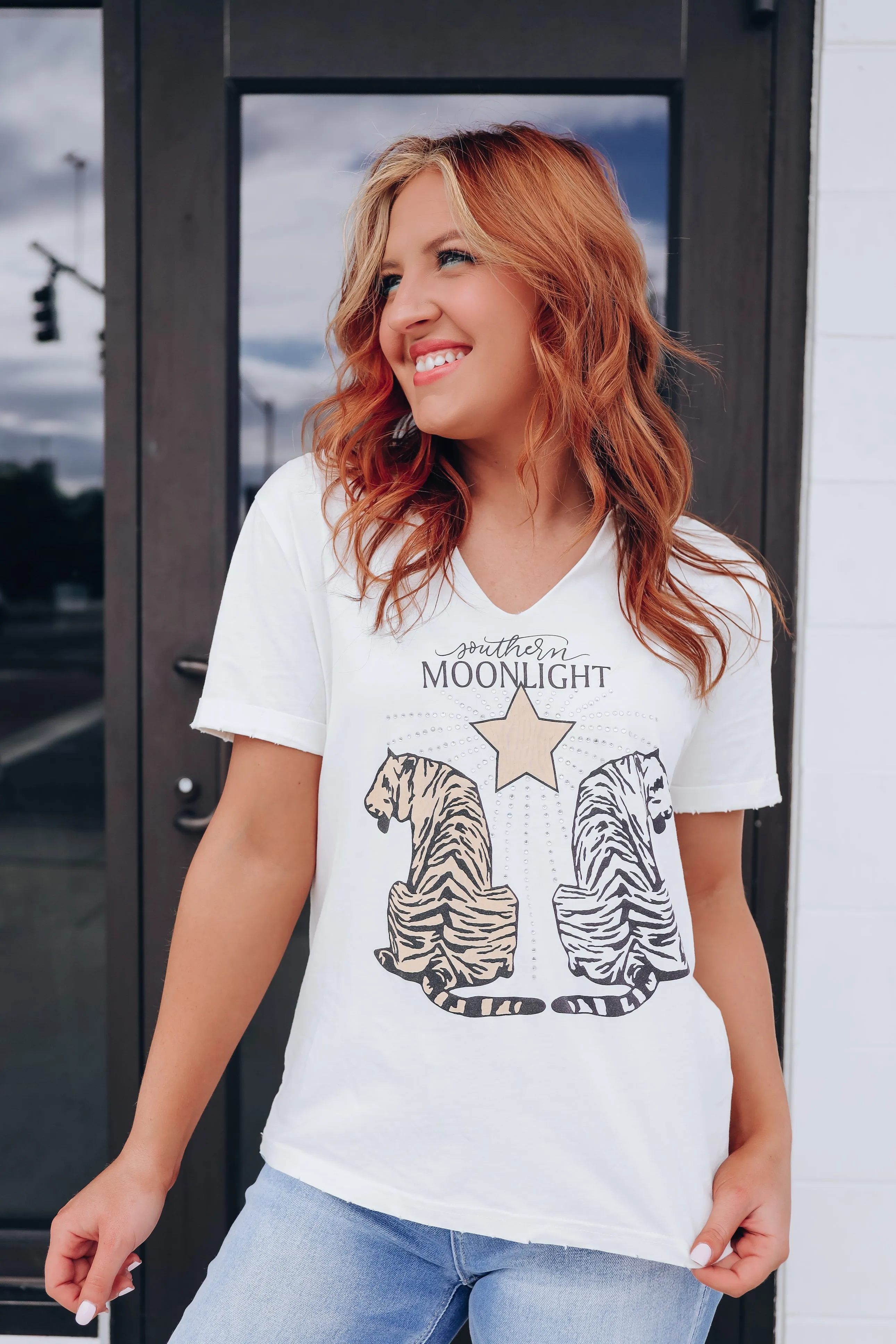 Southern Moonlight Tiger Graphic Tee