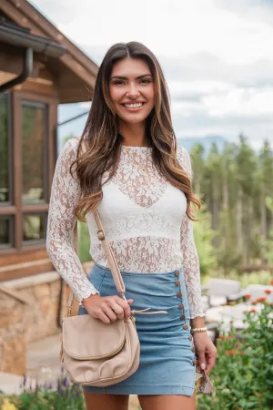 Speak Your Truth Ivory Lace Layering Blouse FINAL SALE