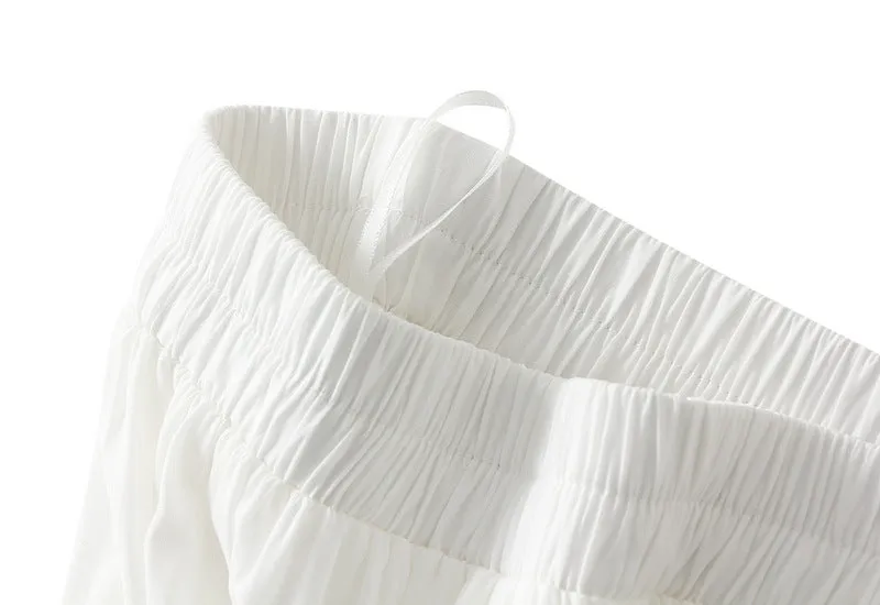 Spring Bow High Waist A Line Umbrella Skirt