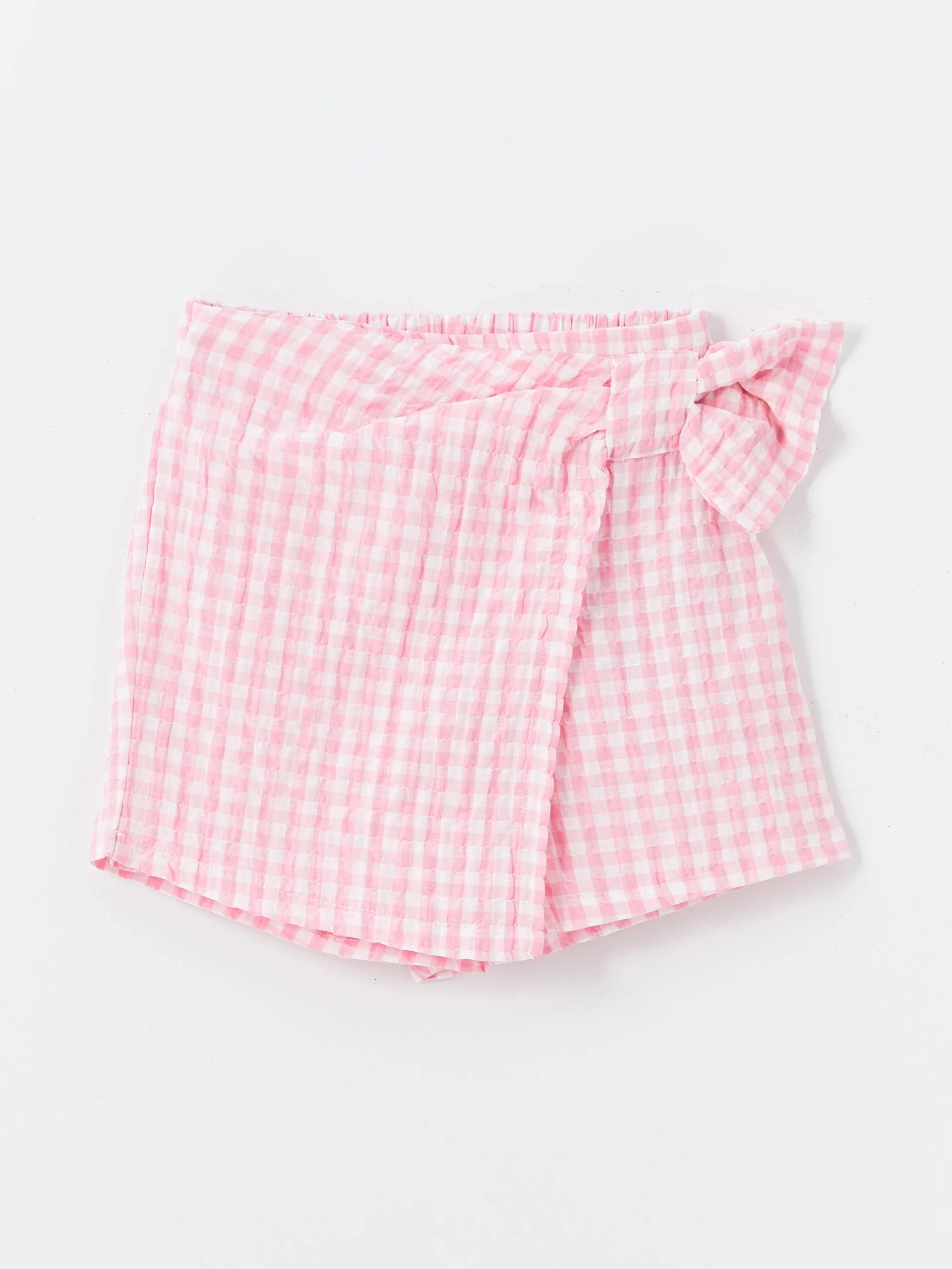 Square Neck Girls Blouse and Shorts Skirt