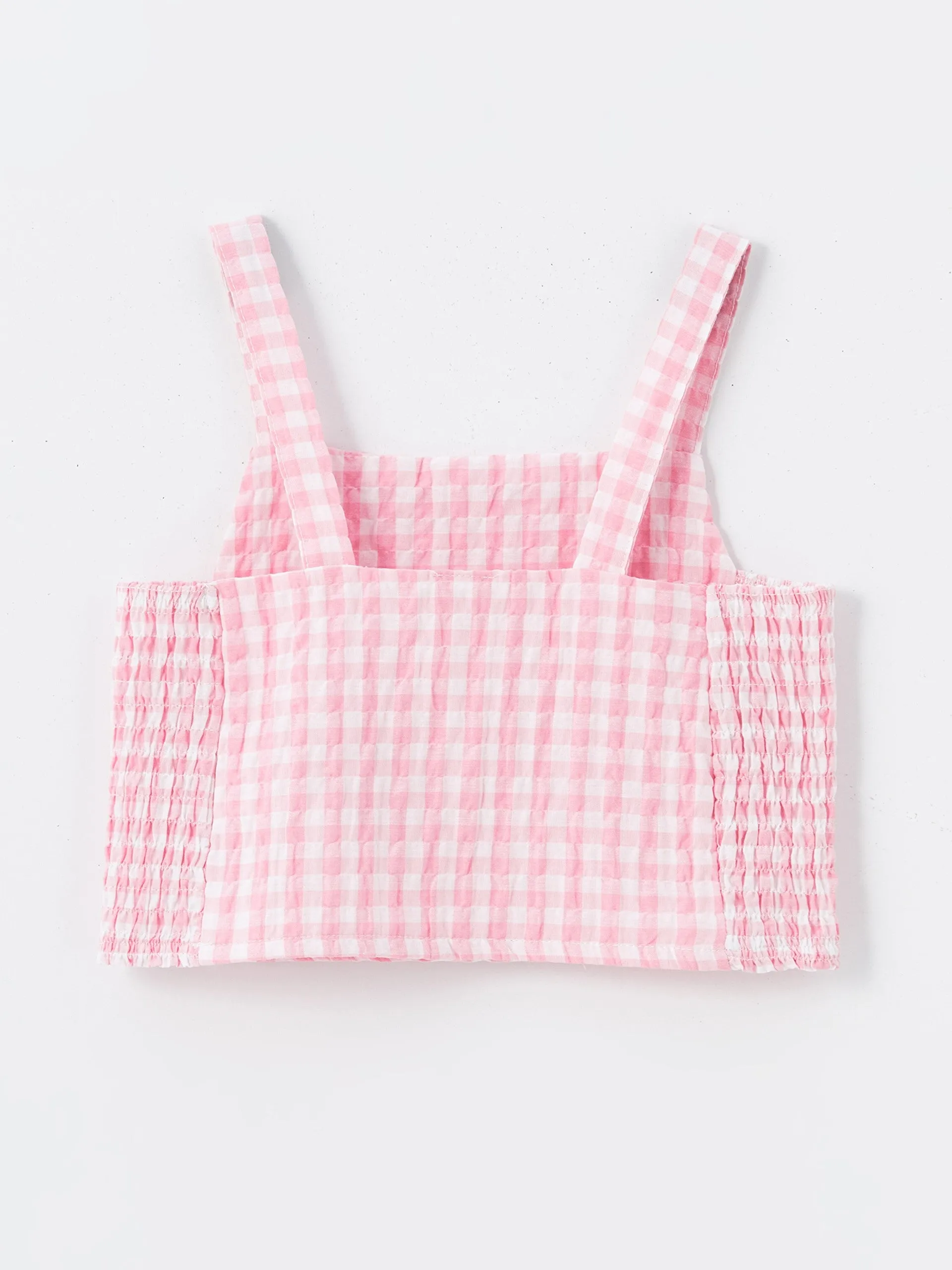Square Neck Girls Blouse and Shorts Skirt