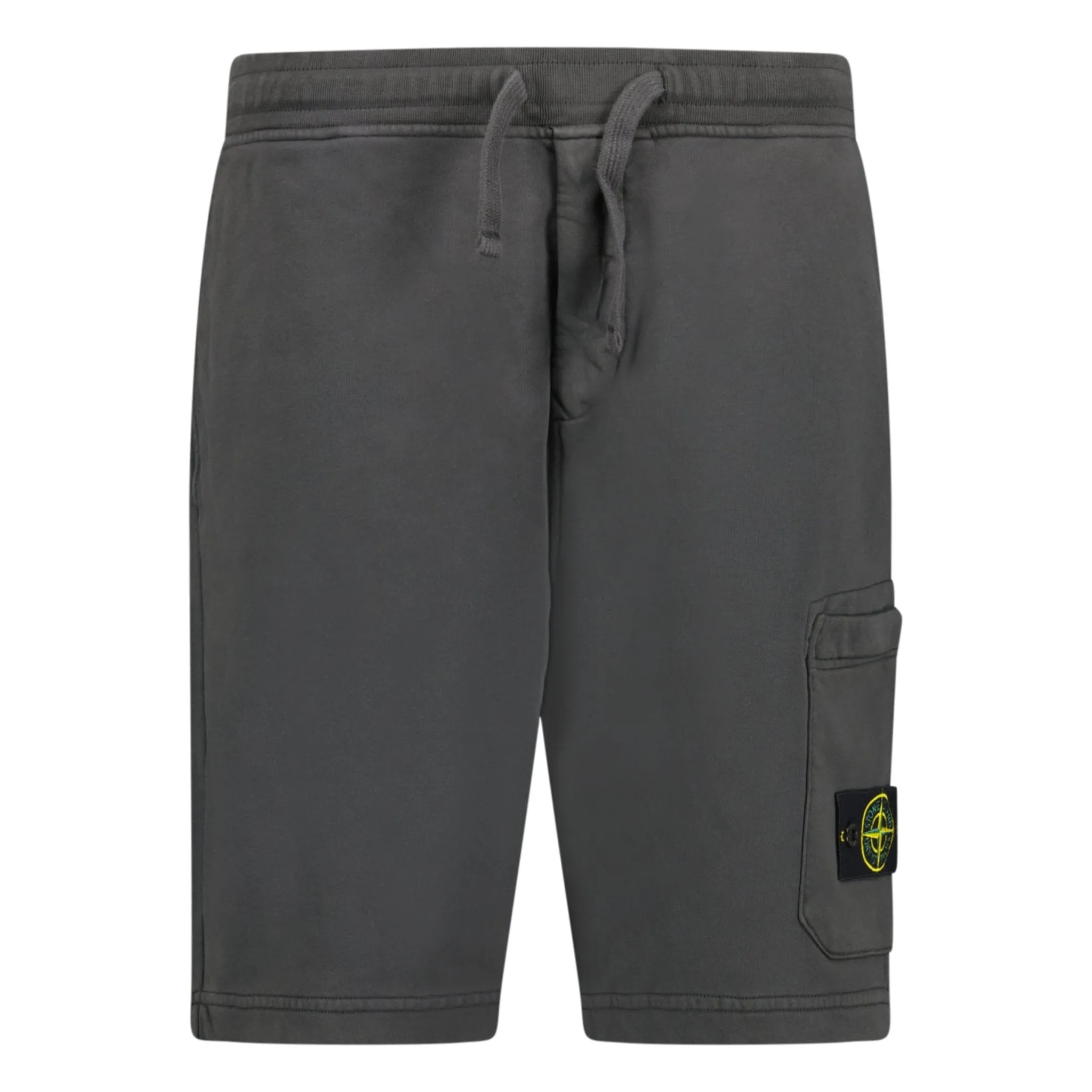 STONE ISLAND BADGE SWEAT SHORTS DARK GREY