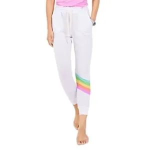 Stripe and Stare Watercolor Rainbow Lounge Pants XS Extra Small