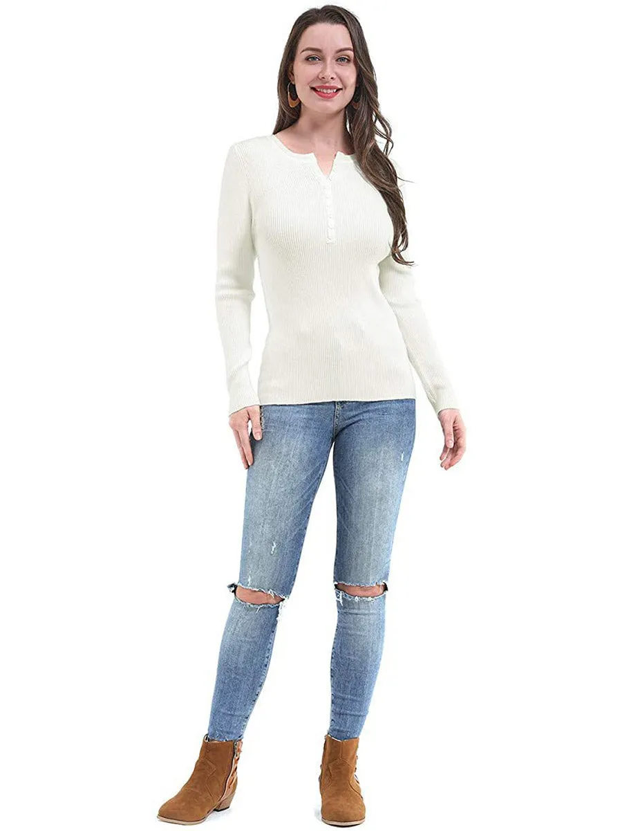 Stunncal Button Slim Sexy Long-Sleeved T-Shirt(6 colors)