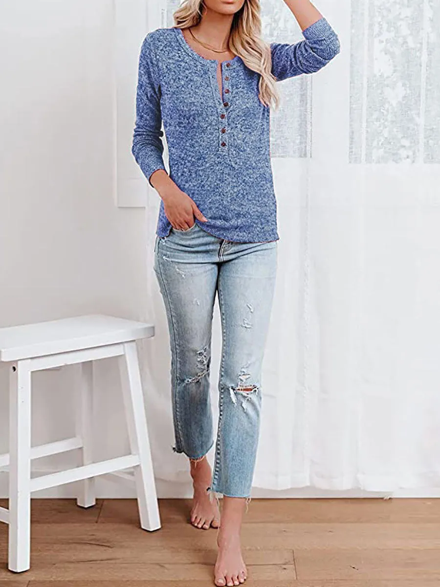 Stunncal Round Neck Casual T-Shirt