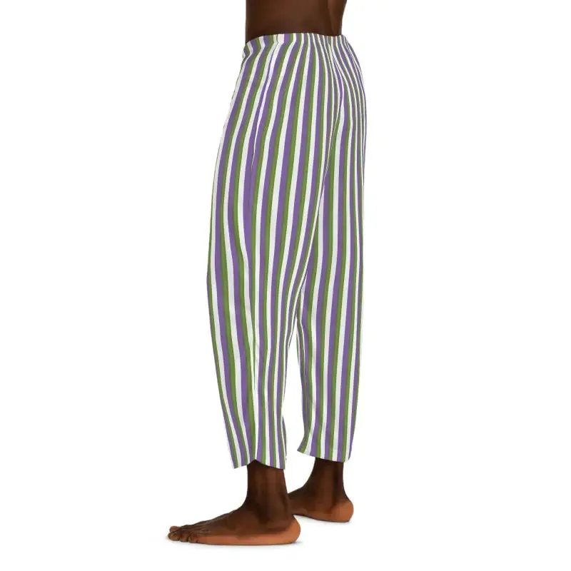 Stylish Pajama Pants with Purple Stripes for Cozy Vibes