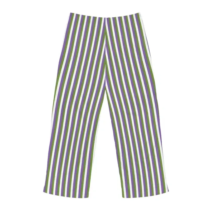 Stylish Pajama Pants with Purple Stripes for Cozy Vibes