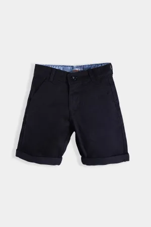 SUMMER - BOY'S BLACK COTTON SHORT