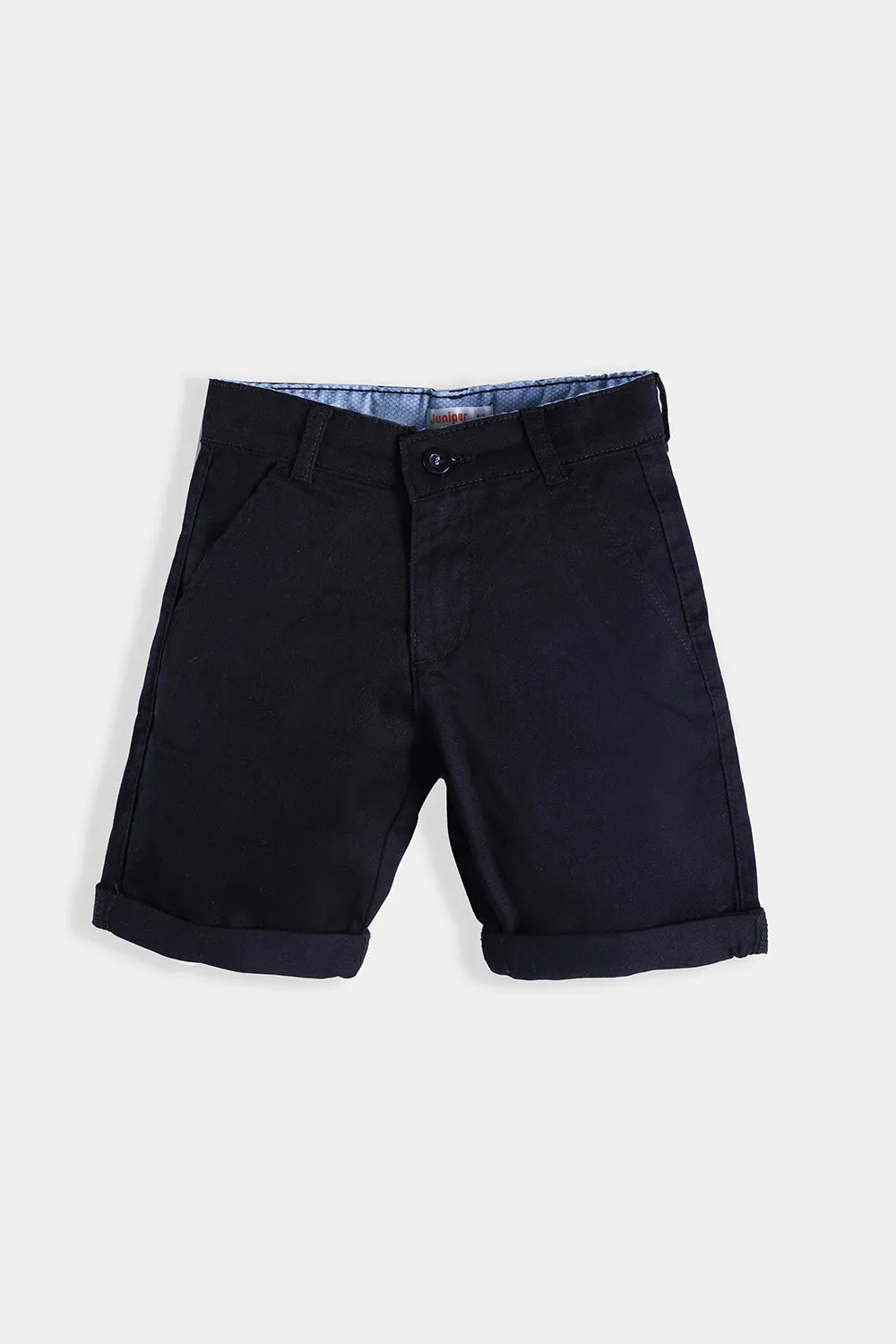 SUMMER - BOY'S BLACK COTTON SHORT