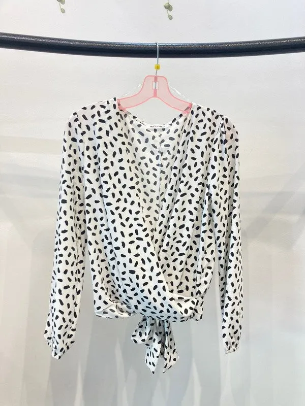 Surplice Blouse With Print - Miley   Molly