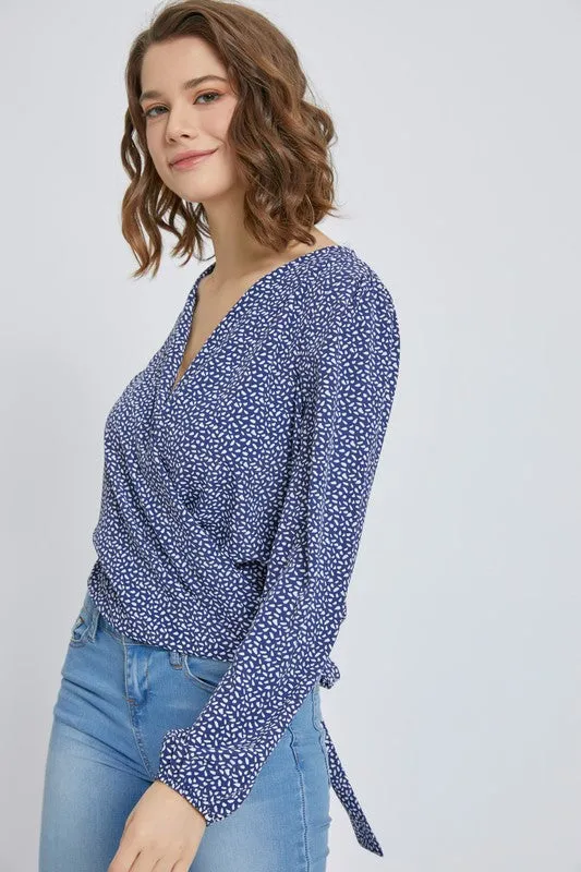 Surplice Blouse With Print - Miley   Molly