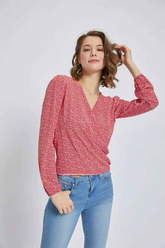 Surplice Blouse With Print - Miley   Molly