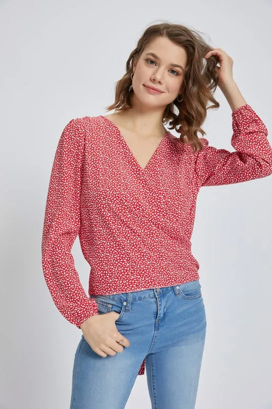 Surplice Blouse With Print - Miley   Molly