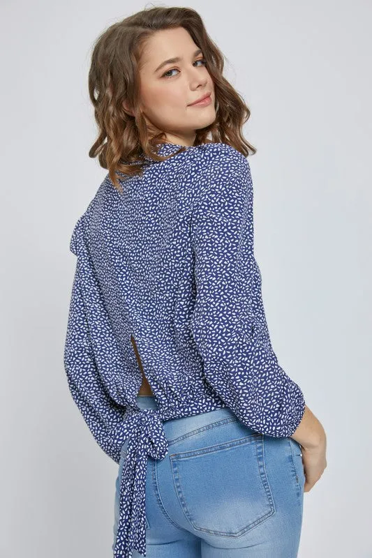 Surplice Blouse With Print - Miley   Molly