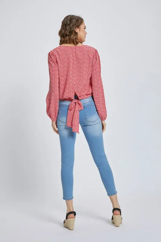 Surplice Blouse With Print - Miley   Molly