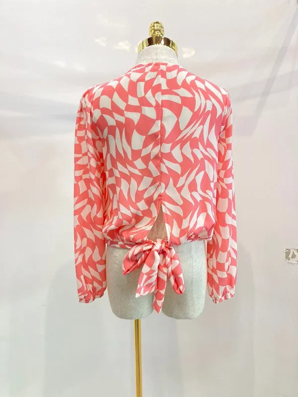 Surplice Tie Back Blouse - Miley   Molly