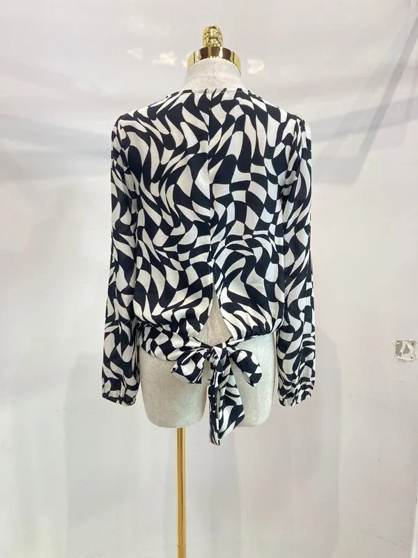 Surplice Tie Back Blouse - Miley   Molly