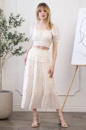 Sweet Farm Floral Midi Skirt