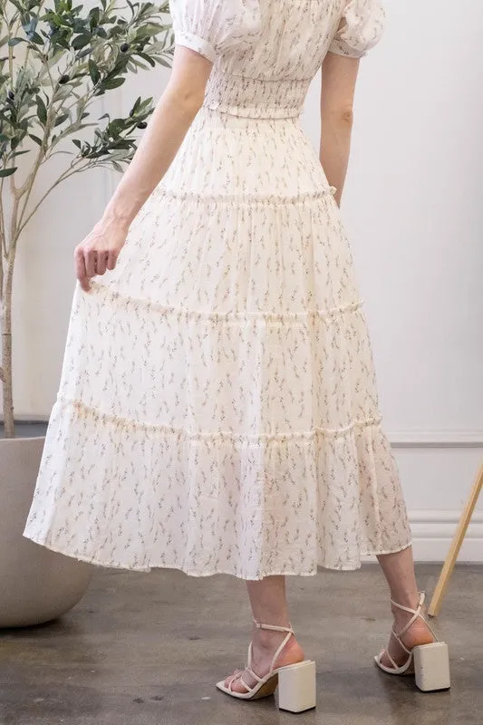Sweet Farm Floral Midi Skirt