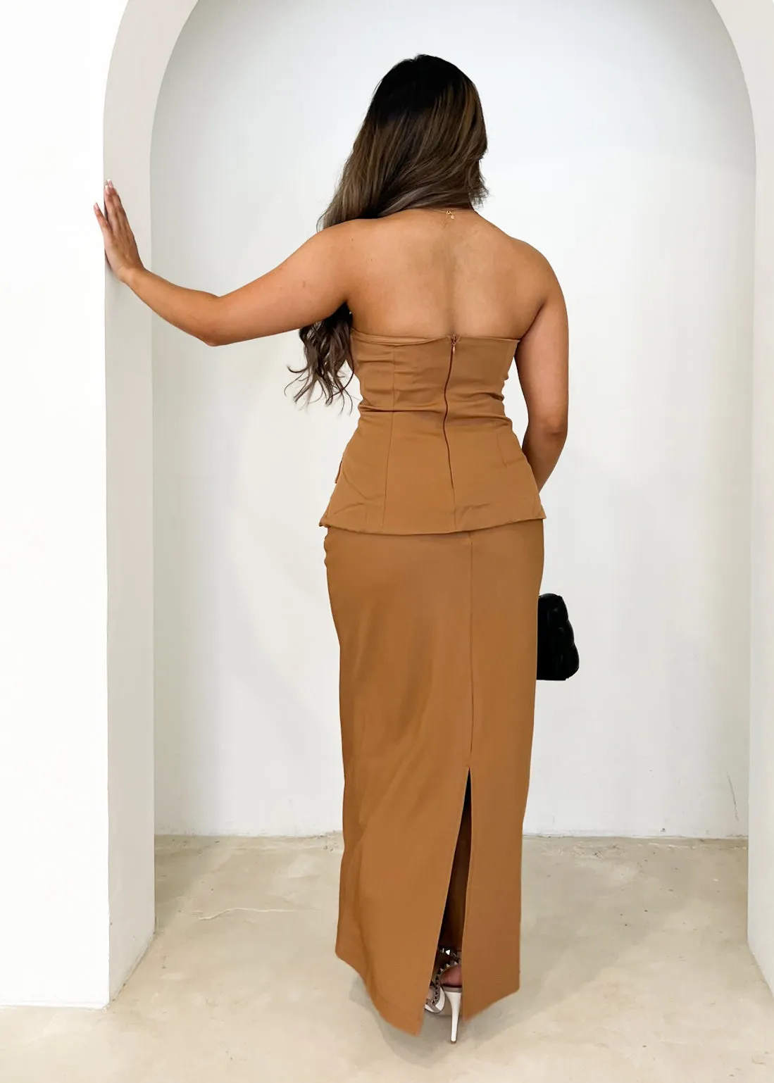 Tarna Strapless Top - Tan