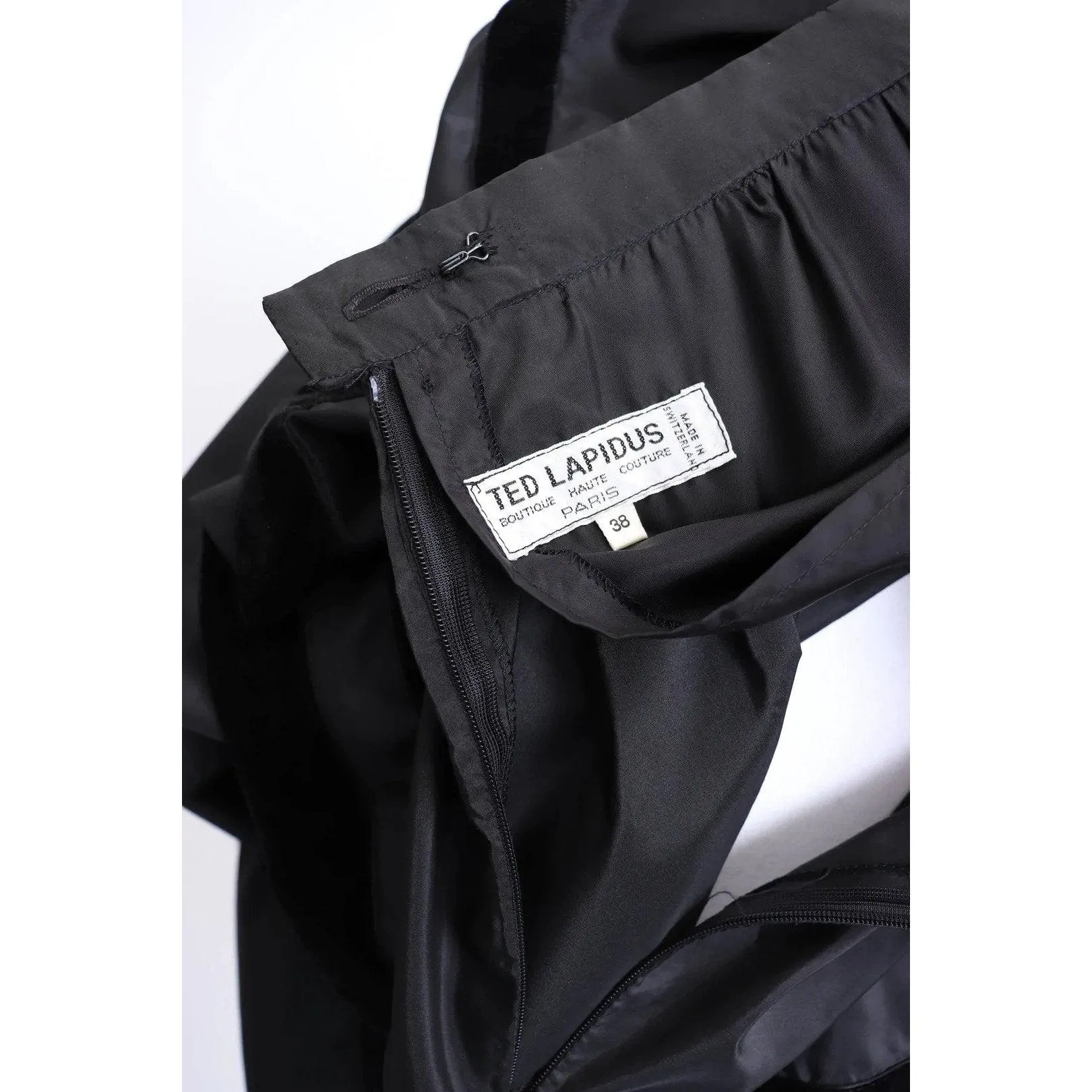 TED LAPIDUS 80's Black Tiered Cocktail Skirt | Size S