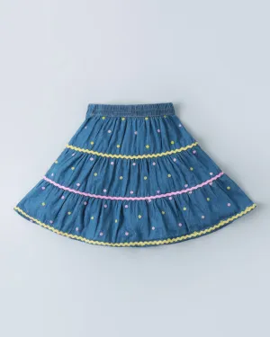 Tiered Denim Skirt