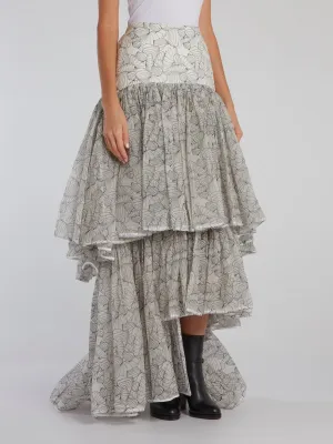 Tiered Mermaid Ruffle Skirt