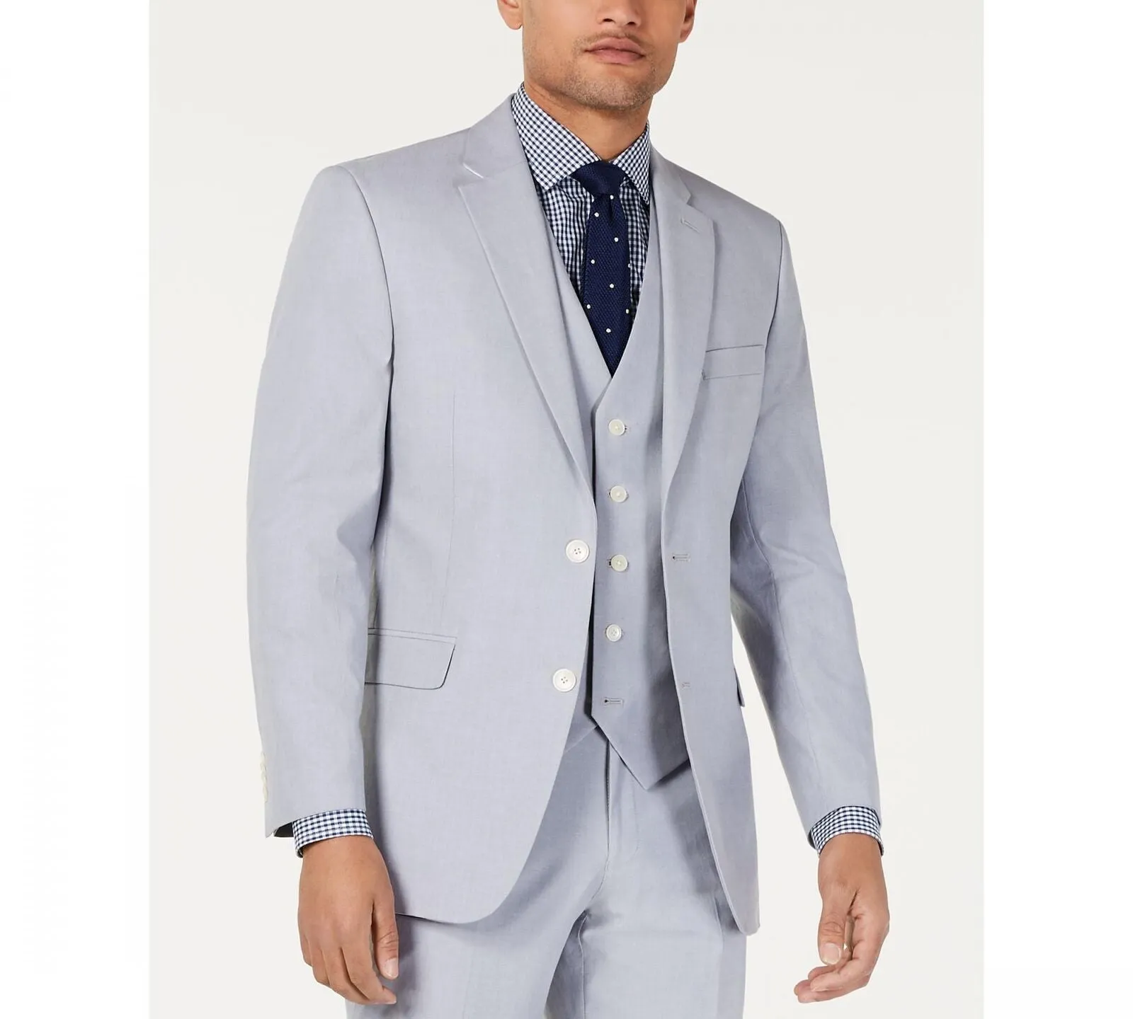 Tommy Hilfiger Men's Modern-Fit Flex Stretch Chambray Suit Jacket