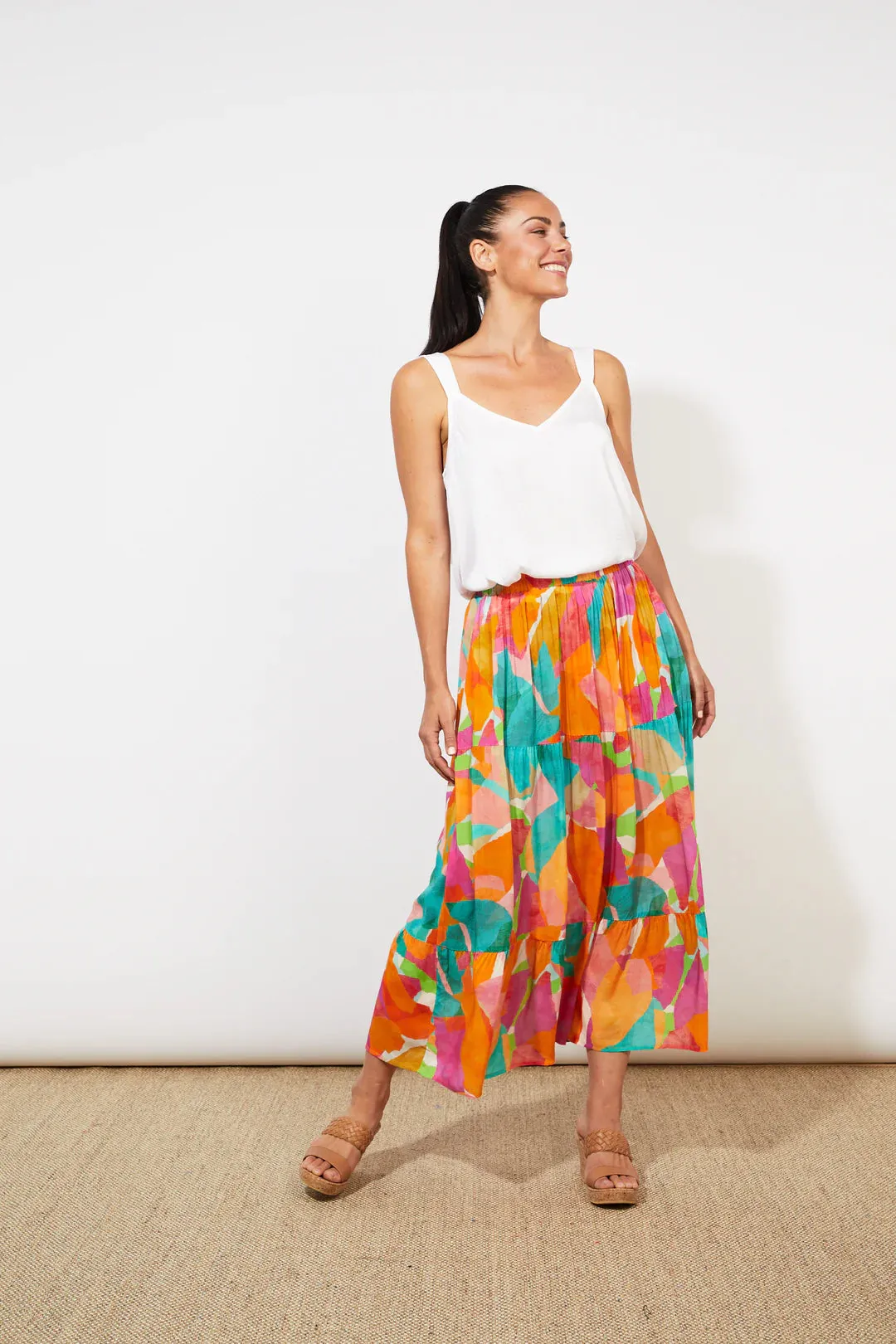 Tropicana Tiered Maxi Skirt
