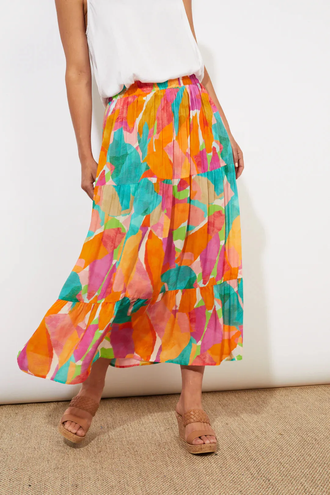 Tropicana Tiered Maxi Skirt