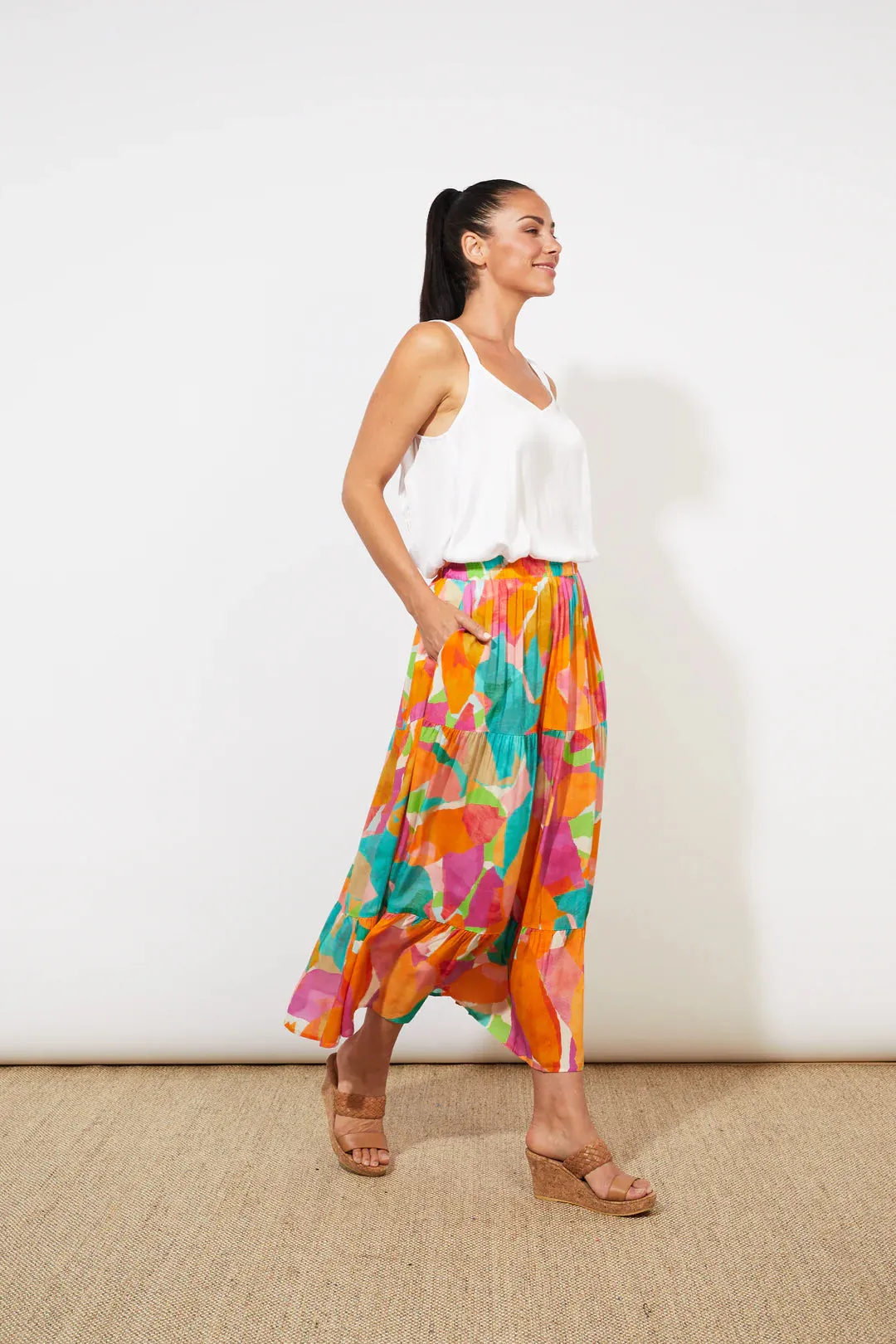 Tropicana Tiered Maxi Skirt