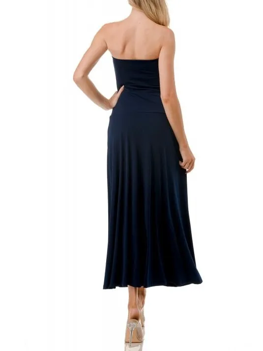 Tube Flare Dress - Navy