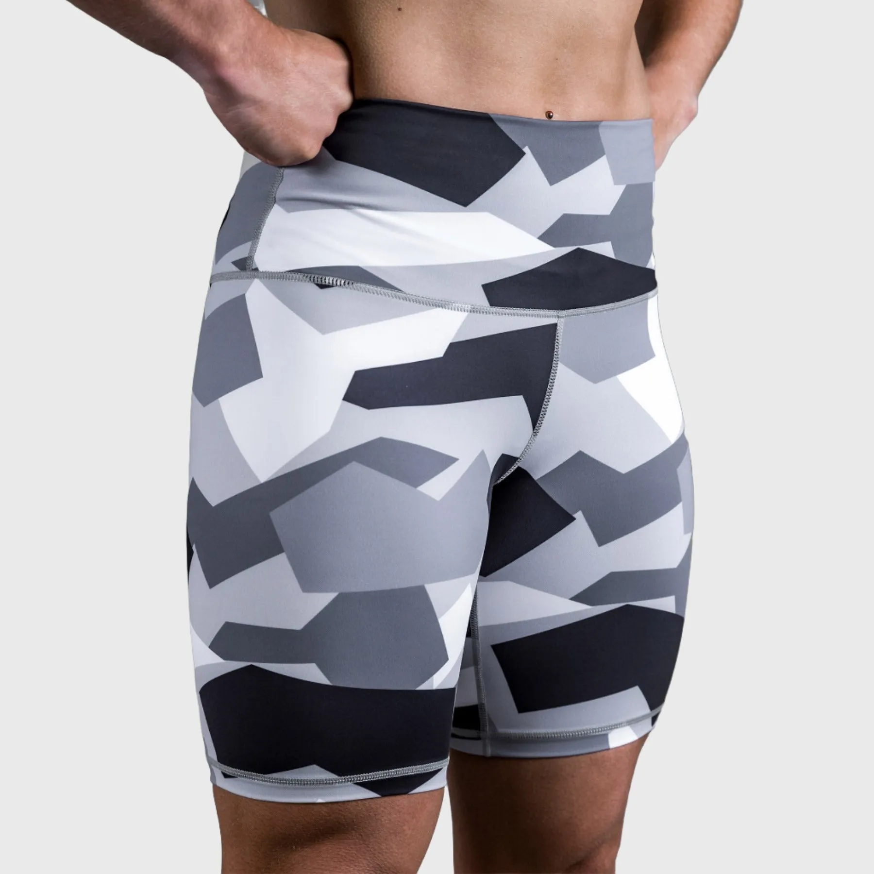 TWL - WOMEN'S HIGH WAISTED EXTRA LONG BALANCE SHORTS - SNOW CAMO