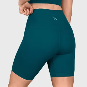 TWL - WOMEN'S HIGH WAISTED EXTRA LONG BALANCE SHORTS - TEAL