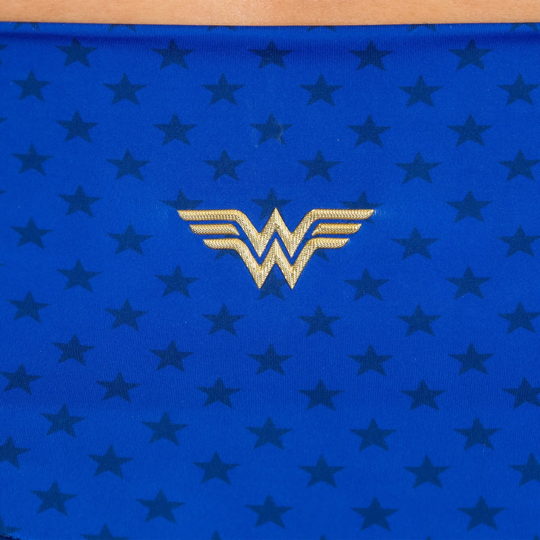 TWL X WONDER WOMAN - HIGH WAISTED EXTRA LONG BALANCE SHORTS - BLUE/ GOLD