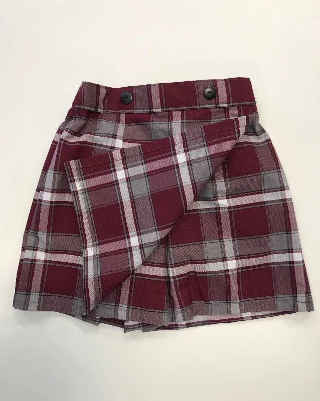 U Pull On Skort Plaid 54