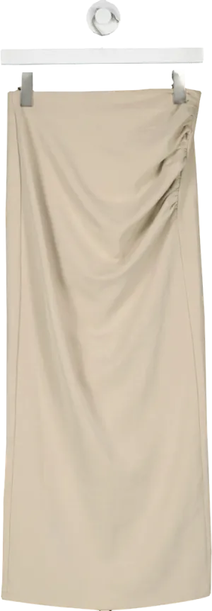 Urban Revivo Beige Strapless Bandeau Midi Dress UK 6
