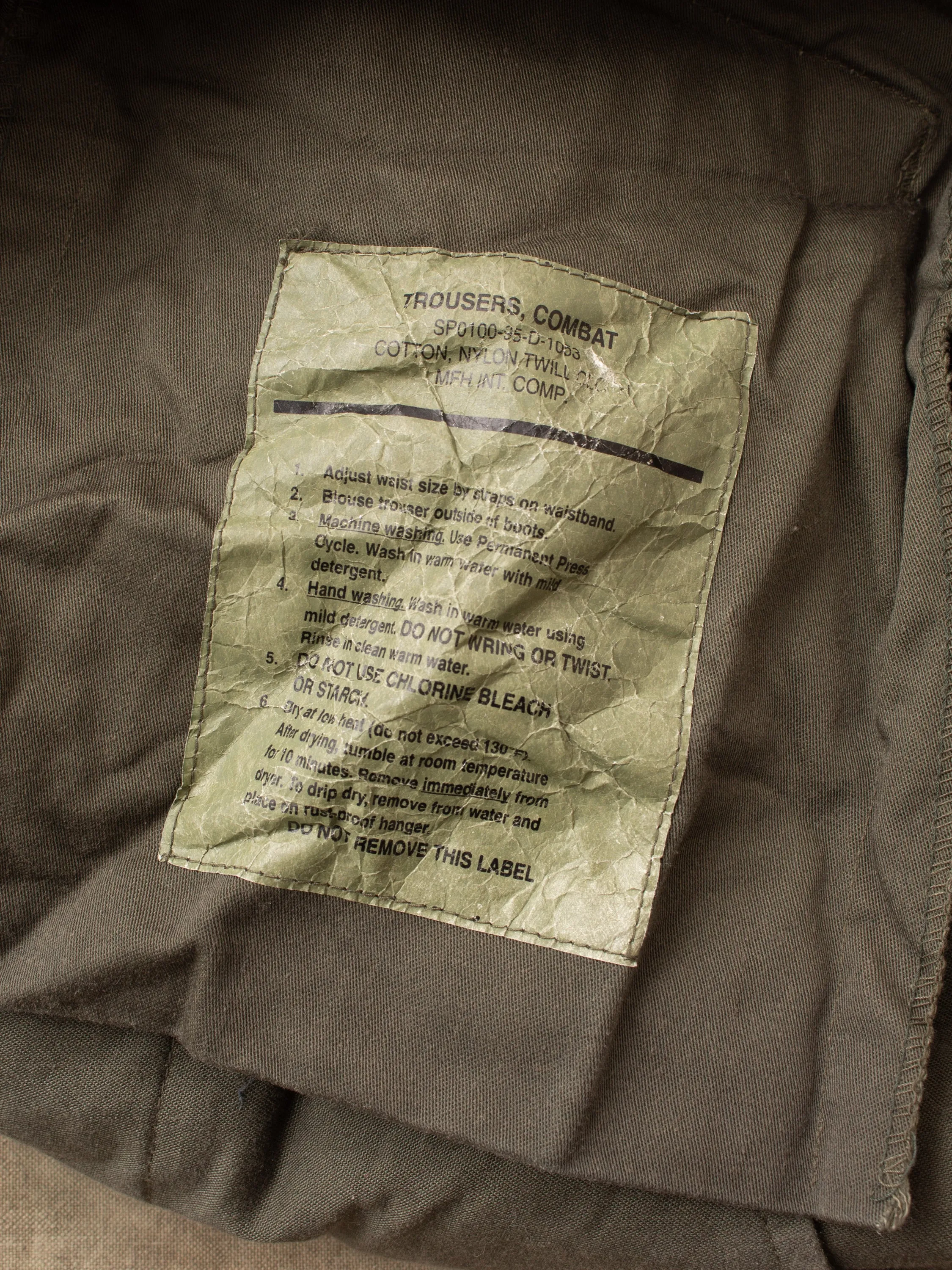 Vintage 1995 US Army Field Trousers Small Regular