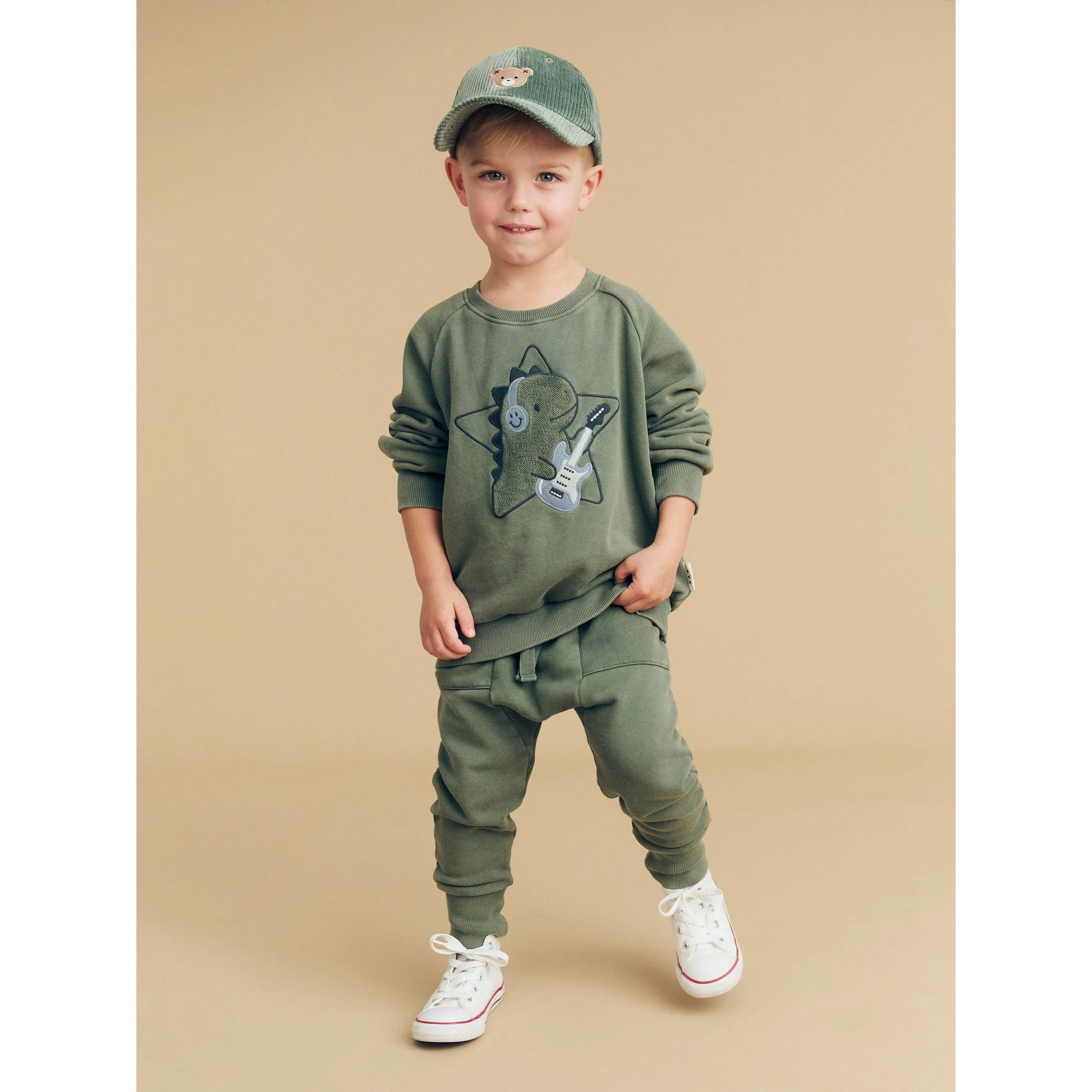 Vintage Green Drop Crotch Pant