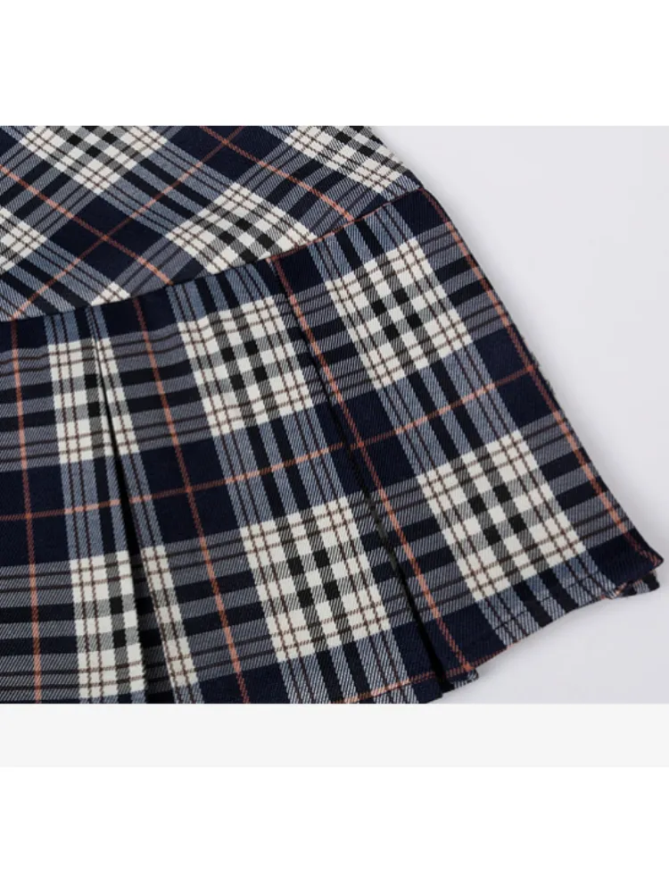 Vintage Plaid Pleated Mini Skirt