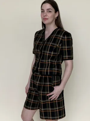 Vintage plaid short set
