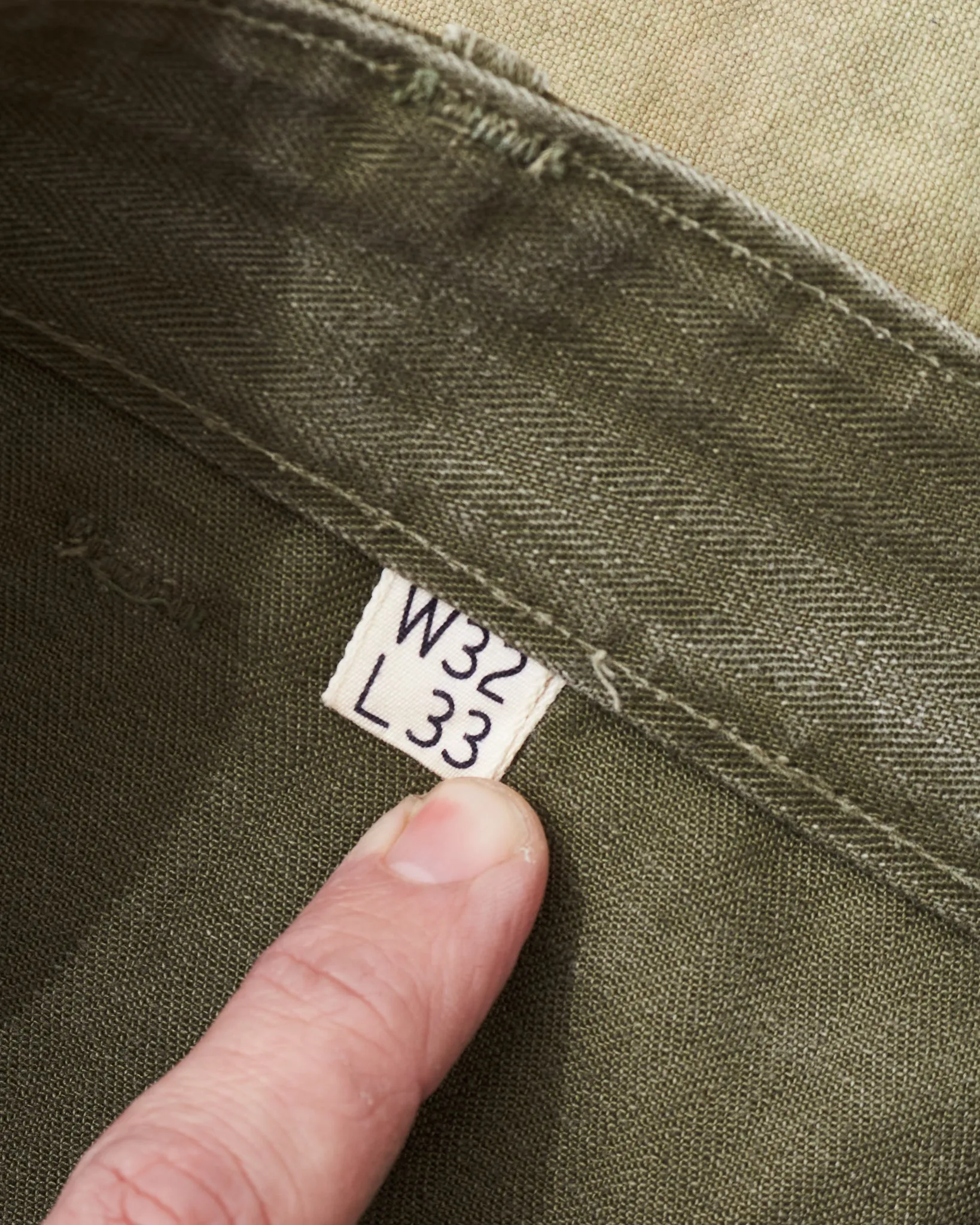 Vintage US Army M-42 WWII HBT Twill Pants Size 33