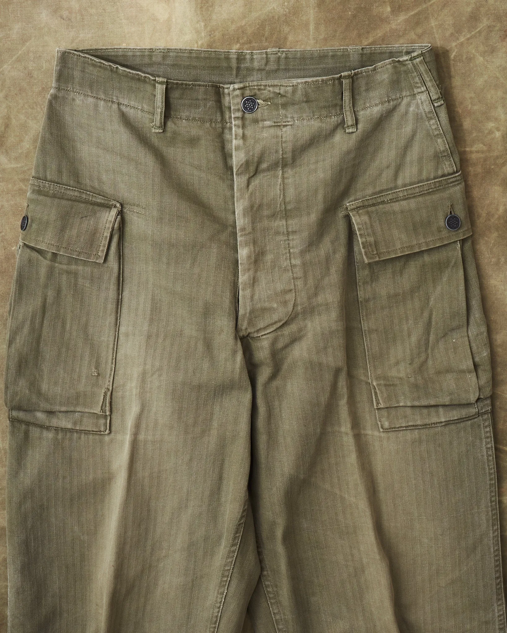 Vintage US Army M-42 WWII HBT Twill Pants Size 33