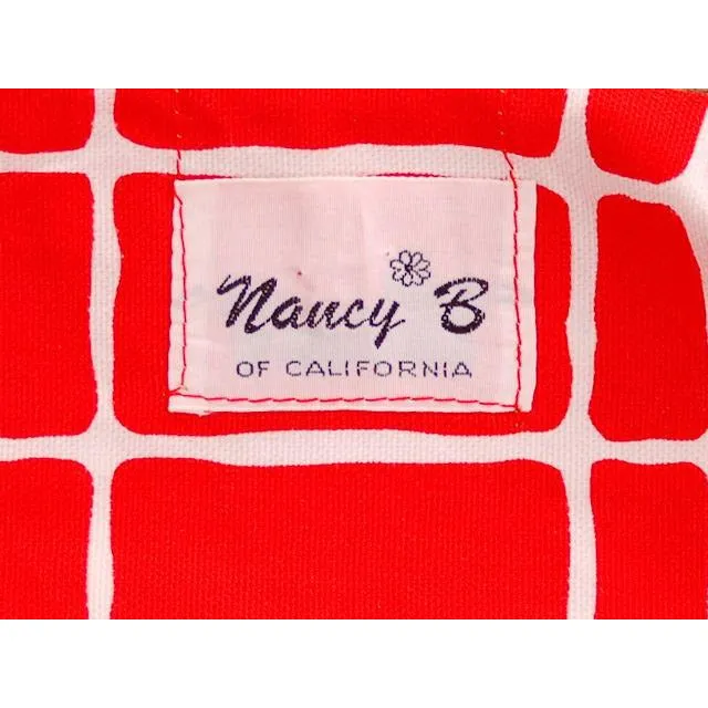 Vintage Womens Pantsuit Orange & White Empire Waist Top 1970s Small