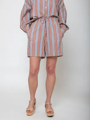 Violetta Shorts - Grey with Red Stripes