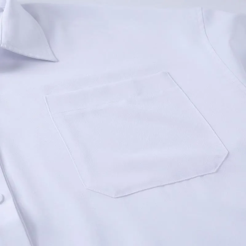White Long Sleeves Stand Collar Women Shirts