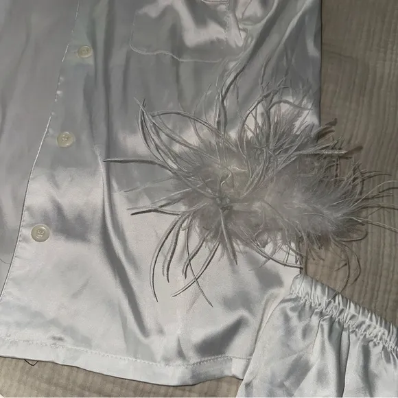 White Silk PJ Set