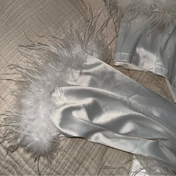 White Silk PJ Set